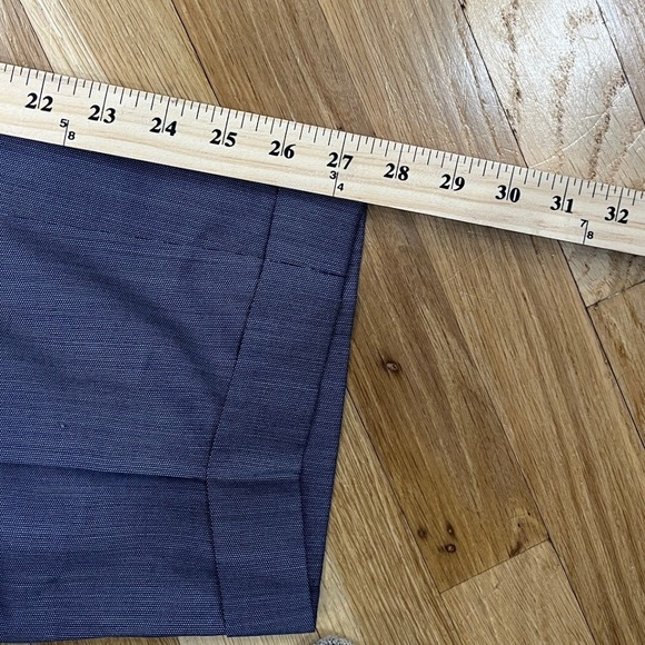 Canali Wool Silk Blend Dress Pants Navy Herringbone Flat Front Mens Size 34x28 - Picture 8 of 9